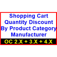 Shopping Cart Quantity Discount By Product Category Manufacturer