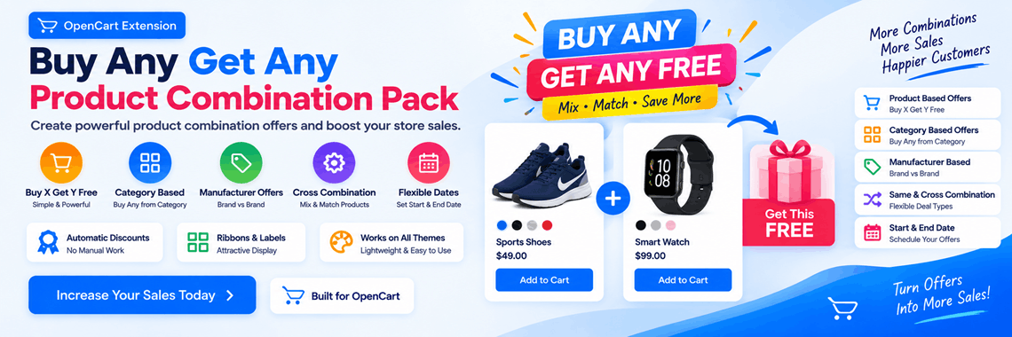 Buy Any Get Any Product Combination Pack