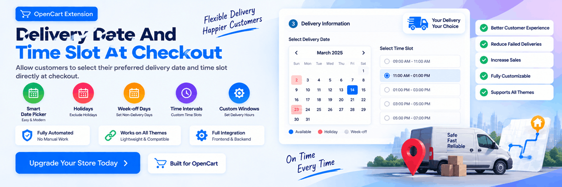 Delivery Date And Time Slot At Checkout