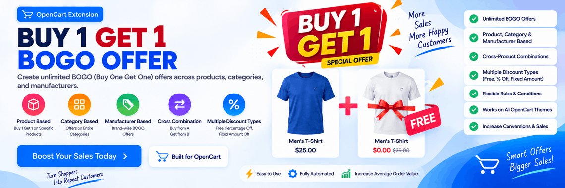 BUY 1 GET 1 - BOGO Offer